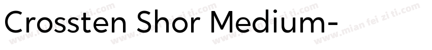 Crossten Shor Medium字体转换